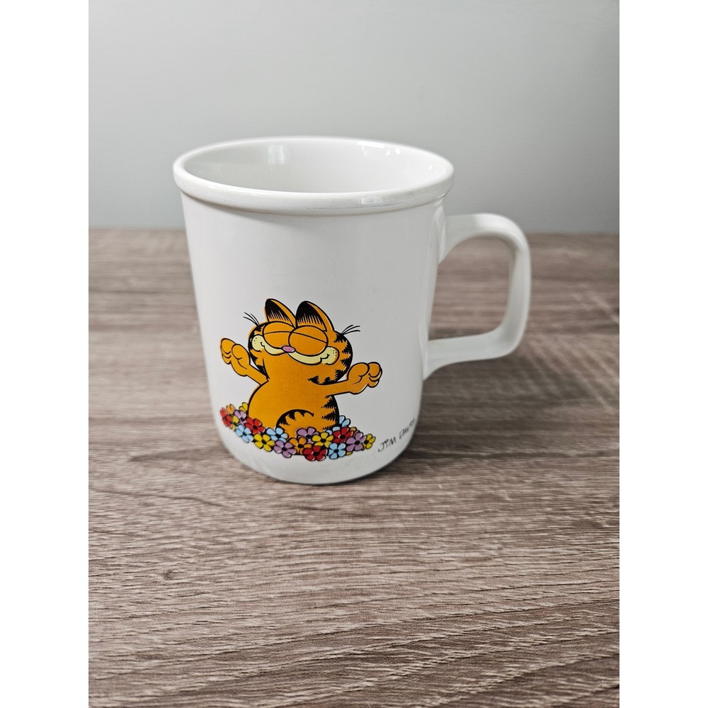 Vintage 1981 Garfield‎ Call Me Morning Glory Ceramic Mug Jim Davis Enesco Korea - Picture 2 of 6